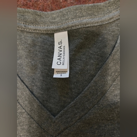 Canvas Disney Print T In Heather Grey With Black Sparkles Size Small - Picture 3 of 7